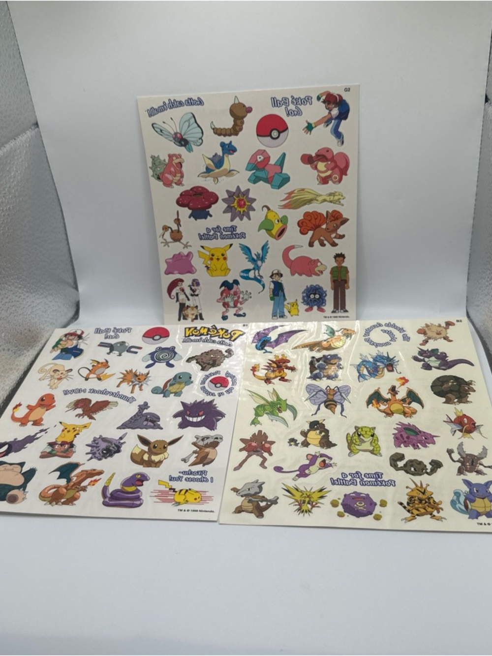 Pokémon Sticker Sheets - Colorful Classic Characters